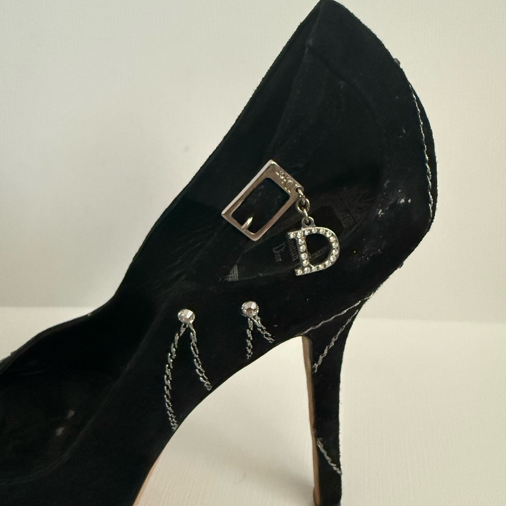 Vintage Christian Dior black velvet pumps - Picture 3 of 10